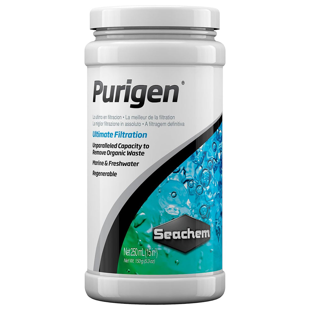 Seachem Purigen beads close-up showing macro-porous resin for filtration