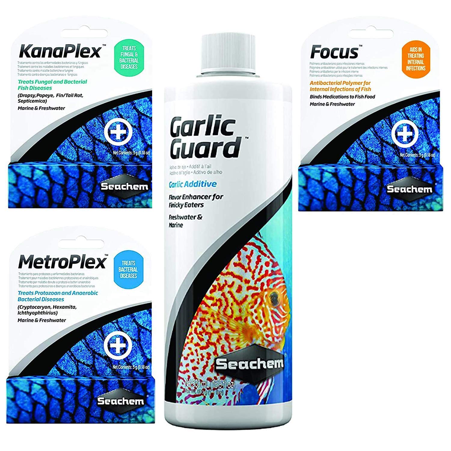 Seachem Treatments Ultimate Aquarium Treatment Bundle Pack for comprehensive fish care.