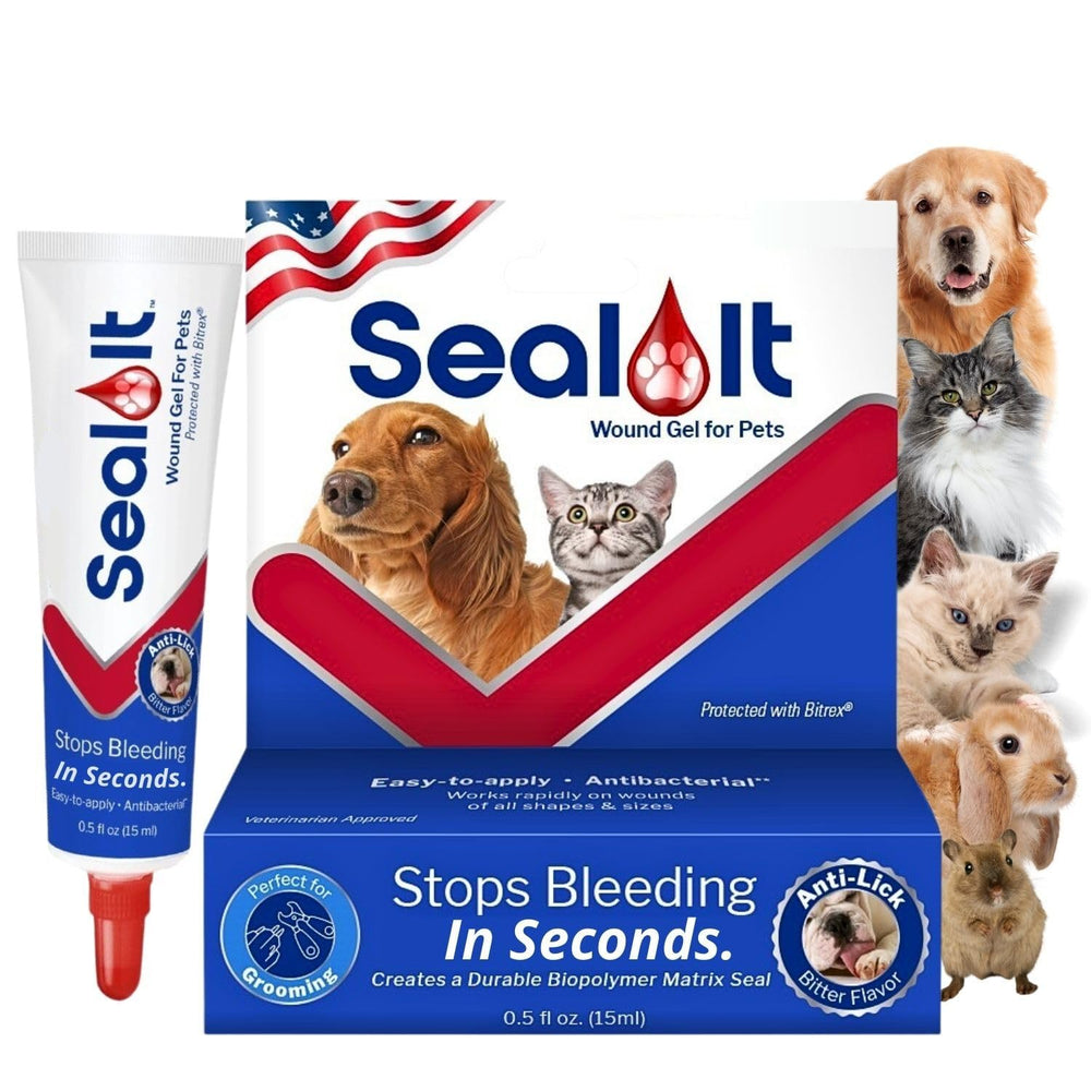 Seal It wound care gel bottle 15ml ready for quick bleeding control in dogs