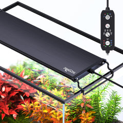 SEAOURA 24/7 LED aquarium light shows a sunrise cycle for healthy plant growth.