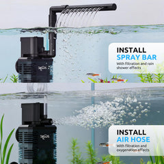 SEAOURA silent operation keeps your tank peaceful and less disruptive.