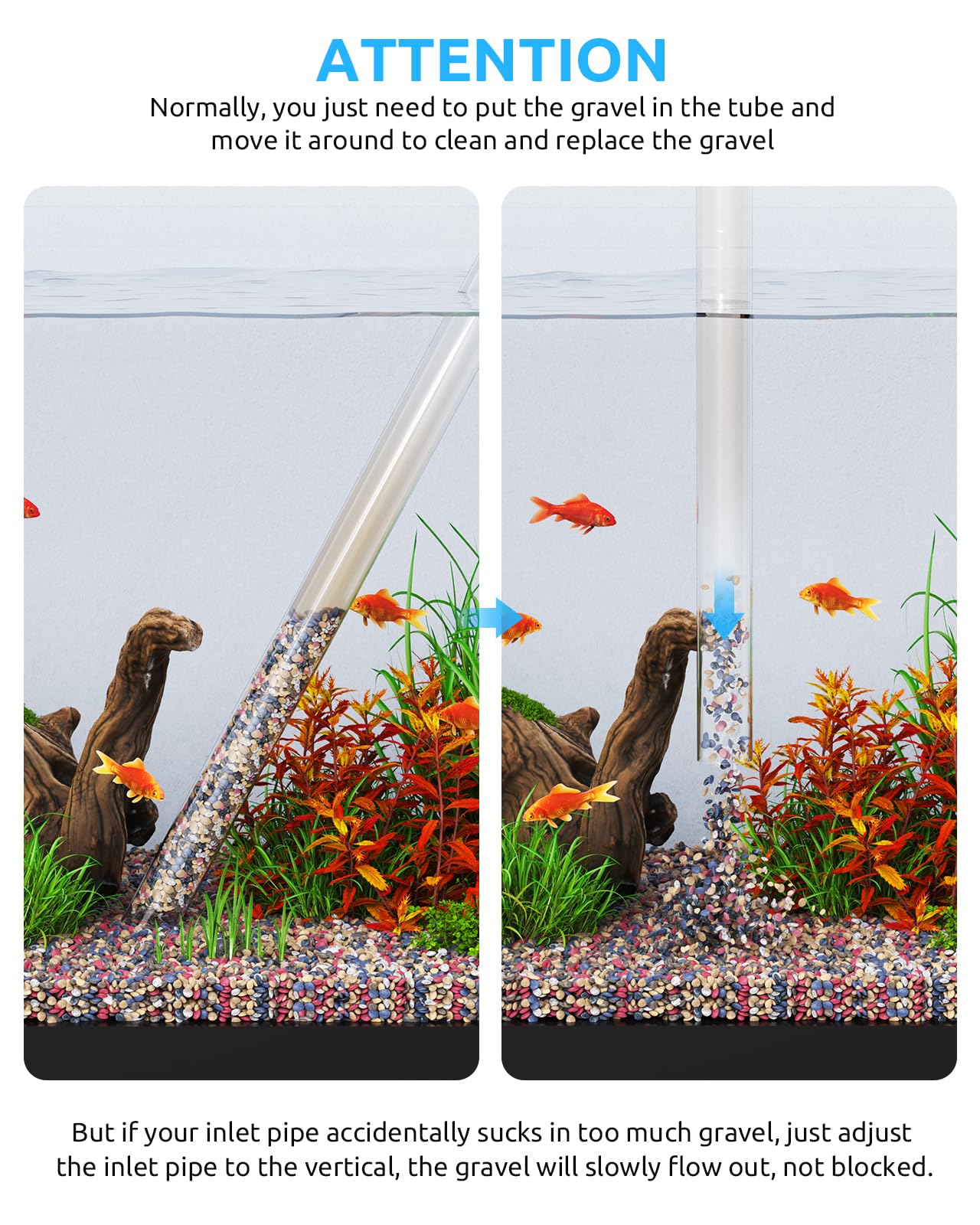 Seaoura cleaning hose assembly supports quick, mess-free aquarium maintenance