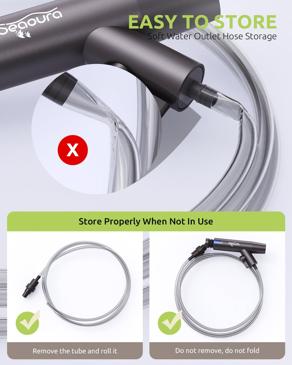 SEAOURA adjustable-flow gravel cleaner controlling suction