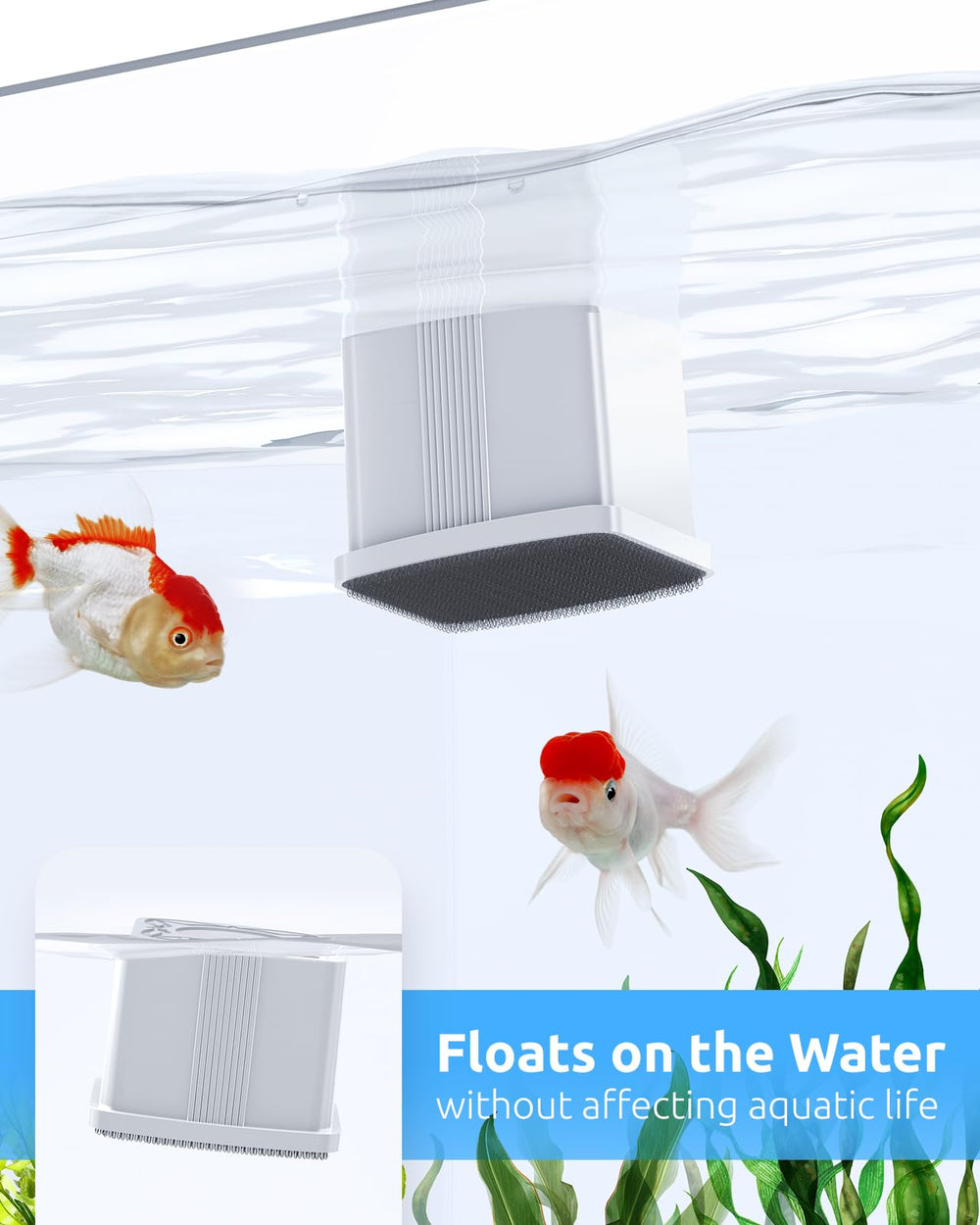 SEAOURA inner and outer glass cleaning action on tank glass.
