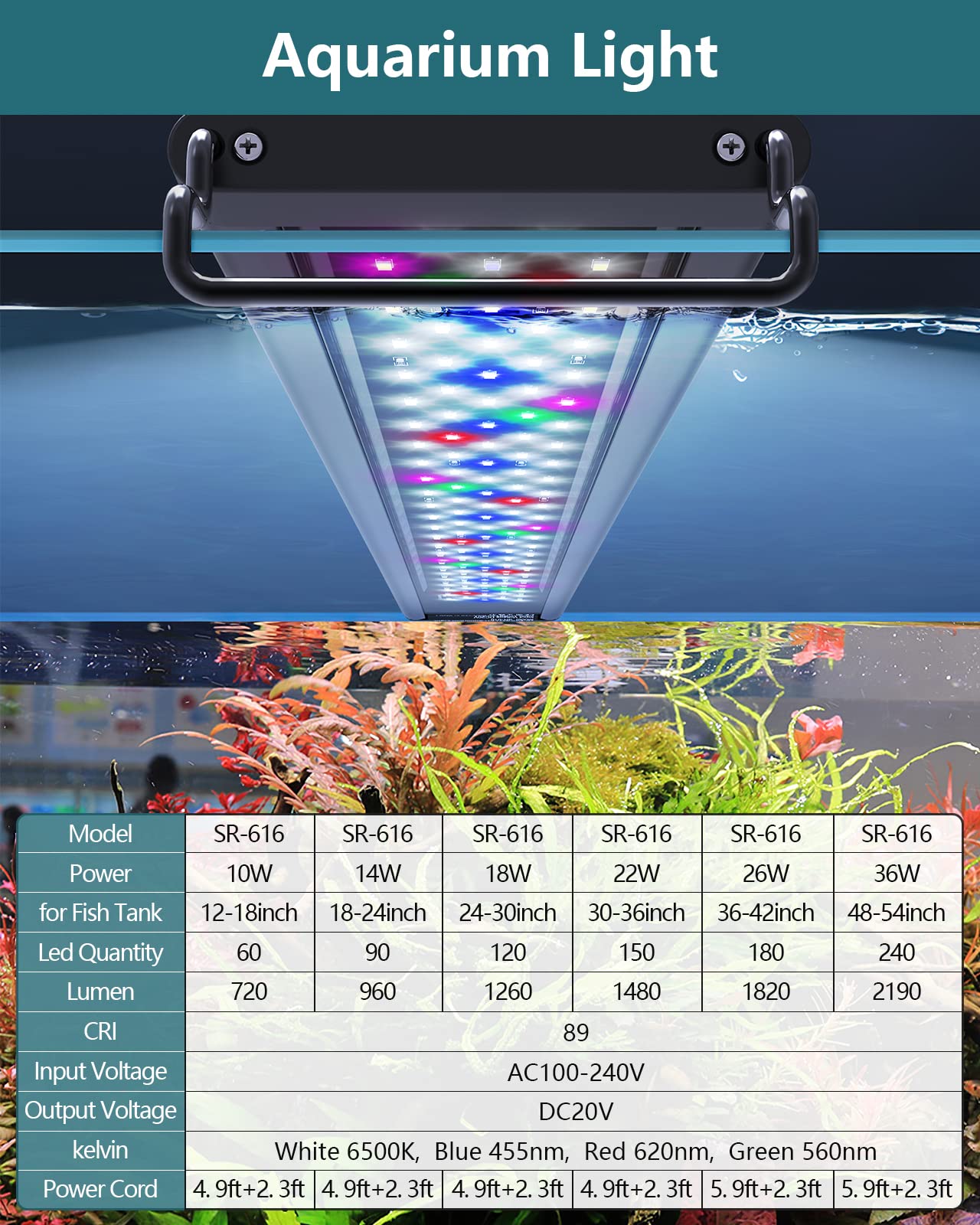 Designed for 48-54 inch freshwater tanks with easy installation