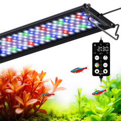 SEAOURA LED aquarium light front view showing compact mounting design.