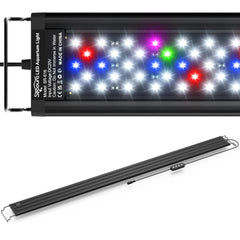 SEAOURA LED aquarium light with full spectrum enhances freshwater plants and color
