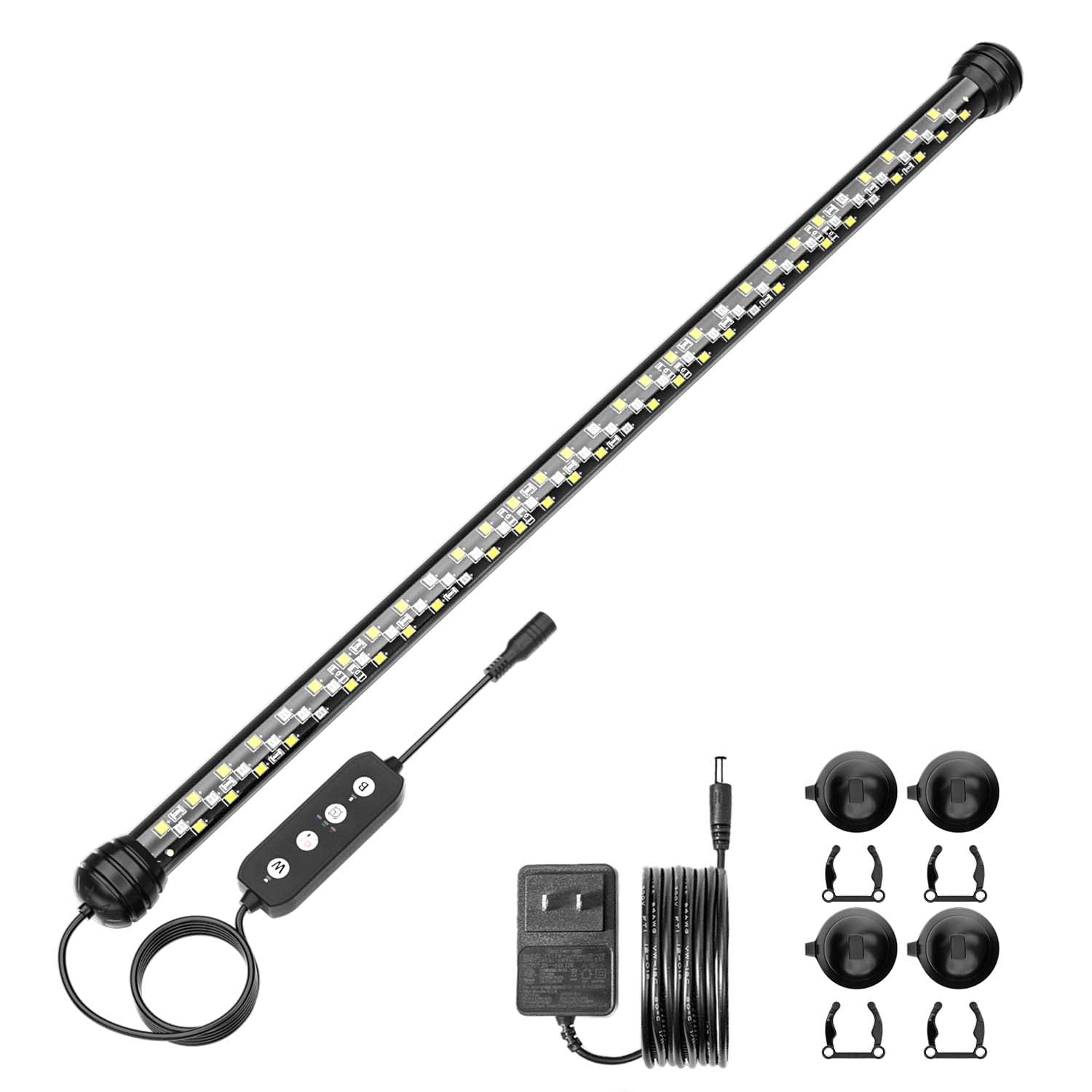 SEAOURA LED aquarium light with timer installed for a planted tank.