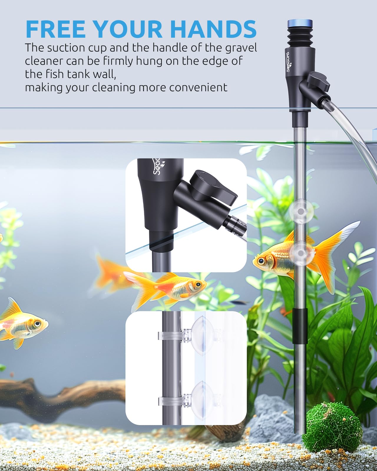 SEAOURA small-tank cleaner compact for nano tanks