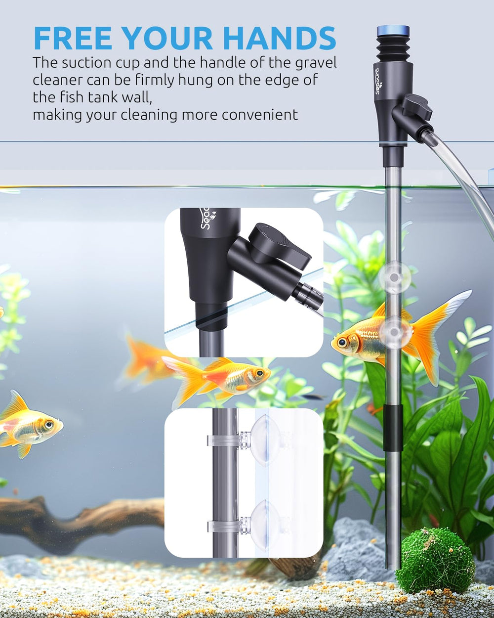 SEAOURA small-tank cleaner compact for nano tanks