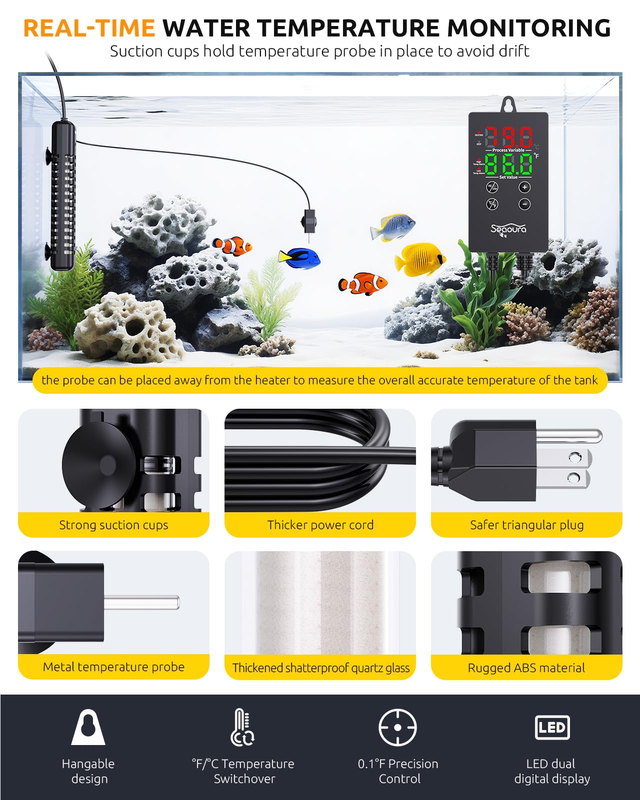SEAOURA thermostat control adjusts heat efficiently
