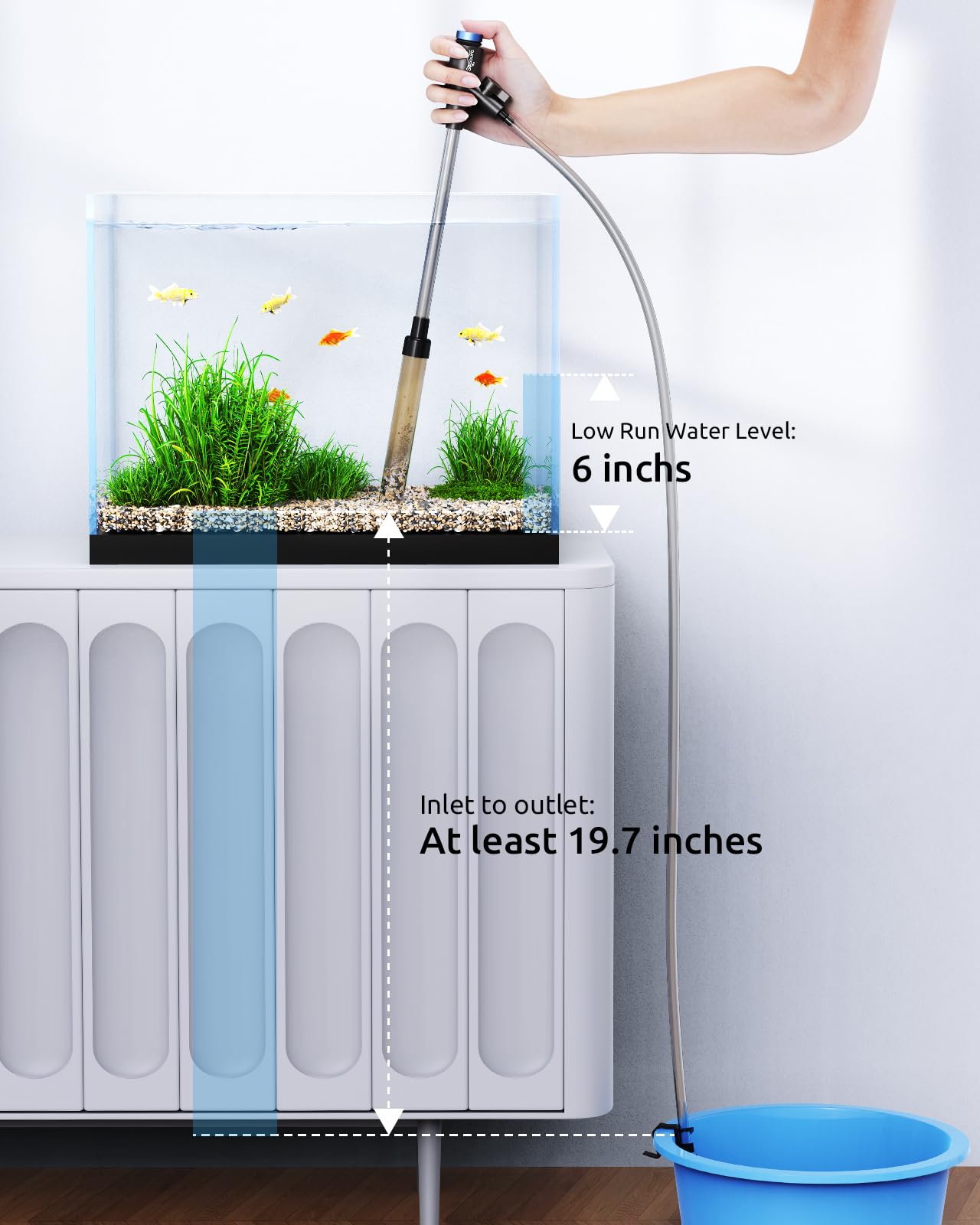 SEAOURA turtle or betta tank cleaning setup for small habitats