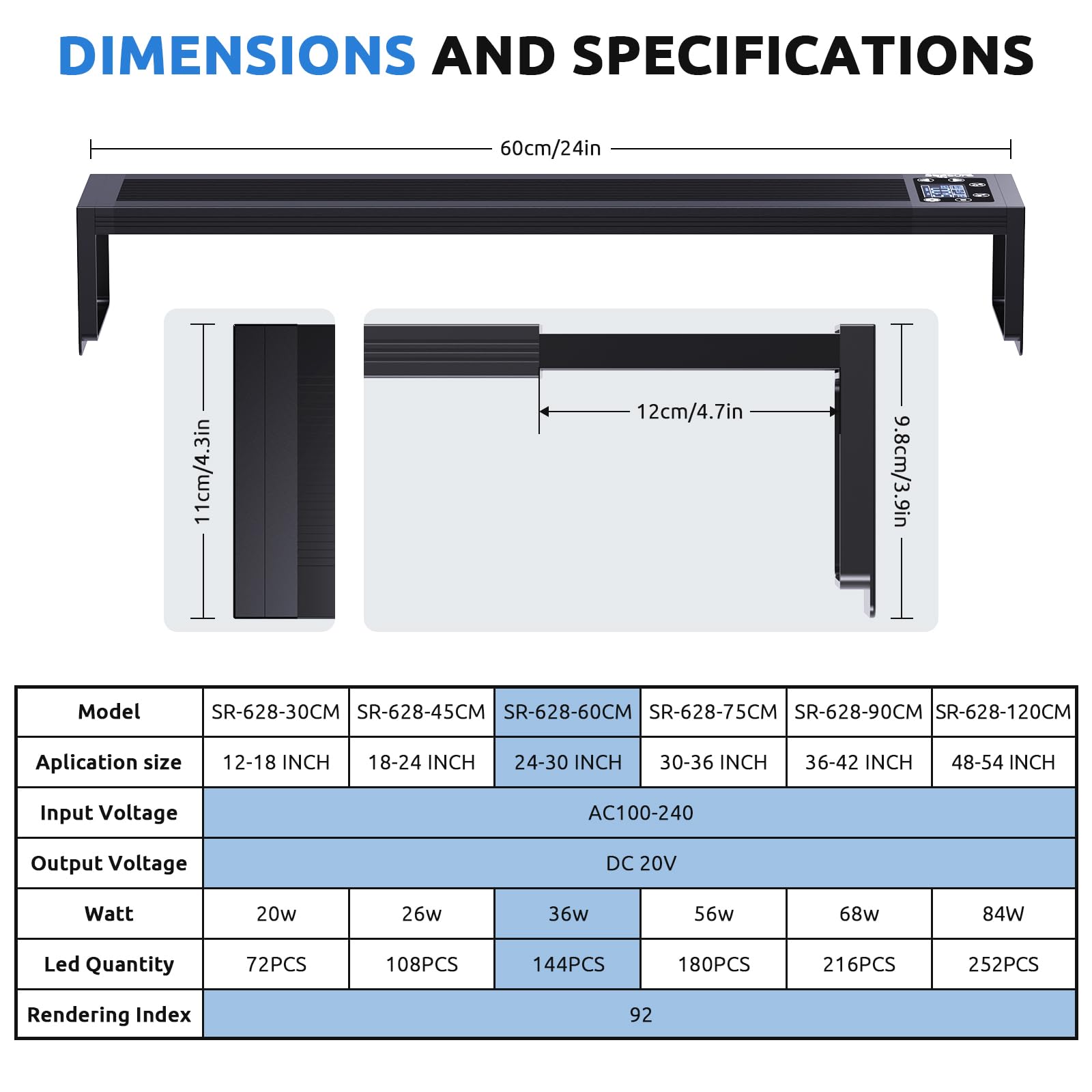 SEAOURA weather modes like sunrise and sunset for natural tank ambiance.