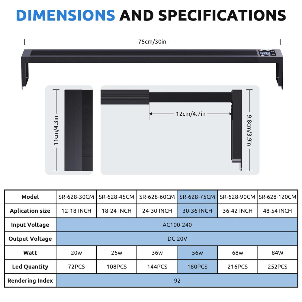 SEAOURA weather modes showing sunrise and sunset ambiance in aquarium lighting
