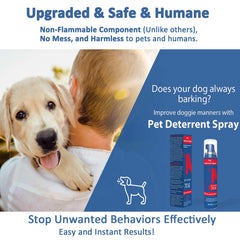 SeasonFit Corrector Spray dog-training-scene showing humane interruption of barking.