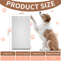SECIVLOT Ruff Weather XL flap inside edge and metal strip enabling automatic closure.