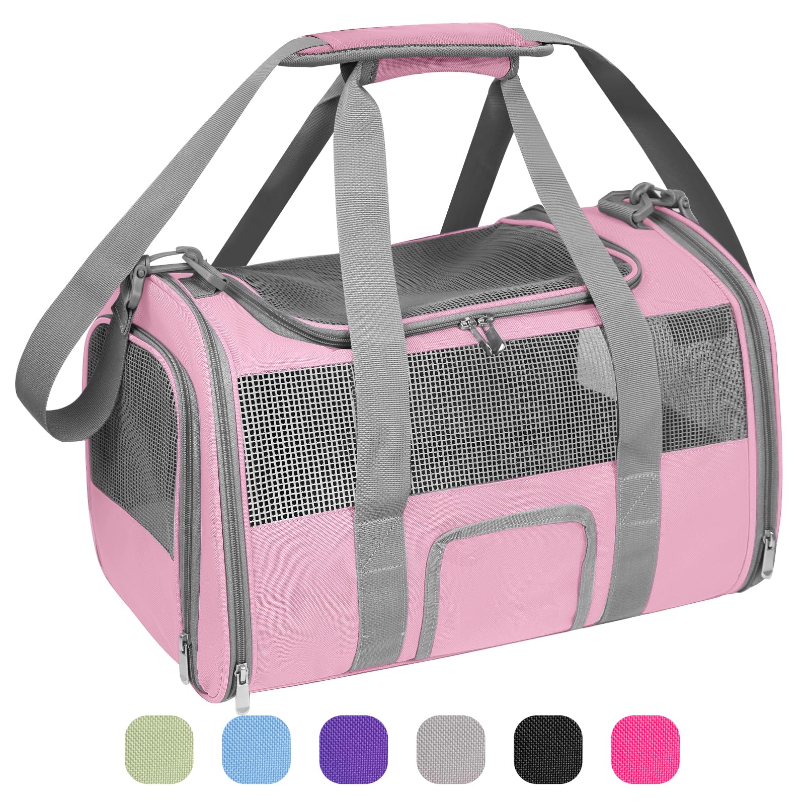 SECLATO soft side cat carrier detachable wool pad for moisture control