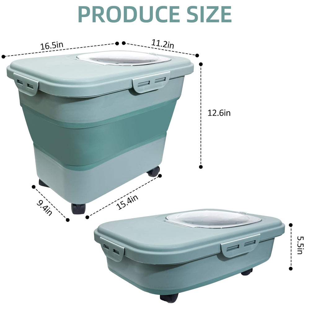 Green SECOAT foldable litter container saves space in small homes