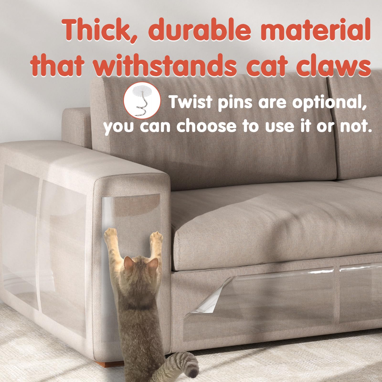 Secopad clear protector blends with décor, keeping furniture appearance intact.