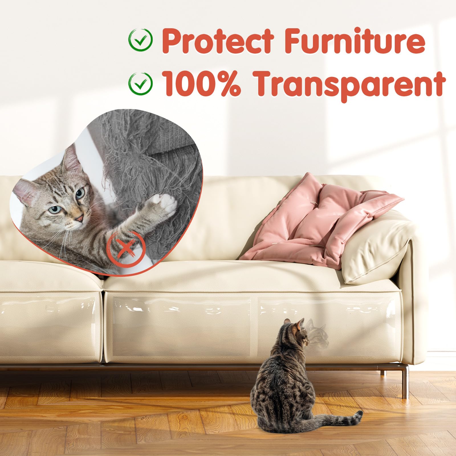 Secopad twist pins included secure protectors on high-traffic furniture.