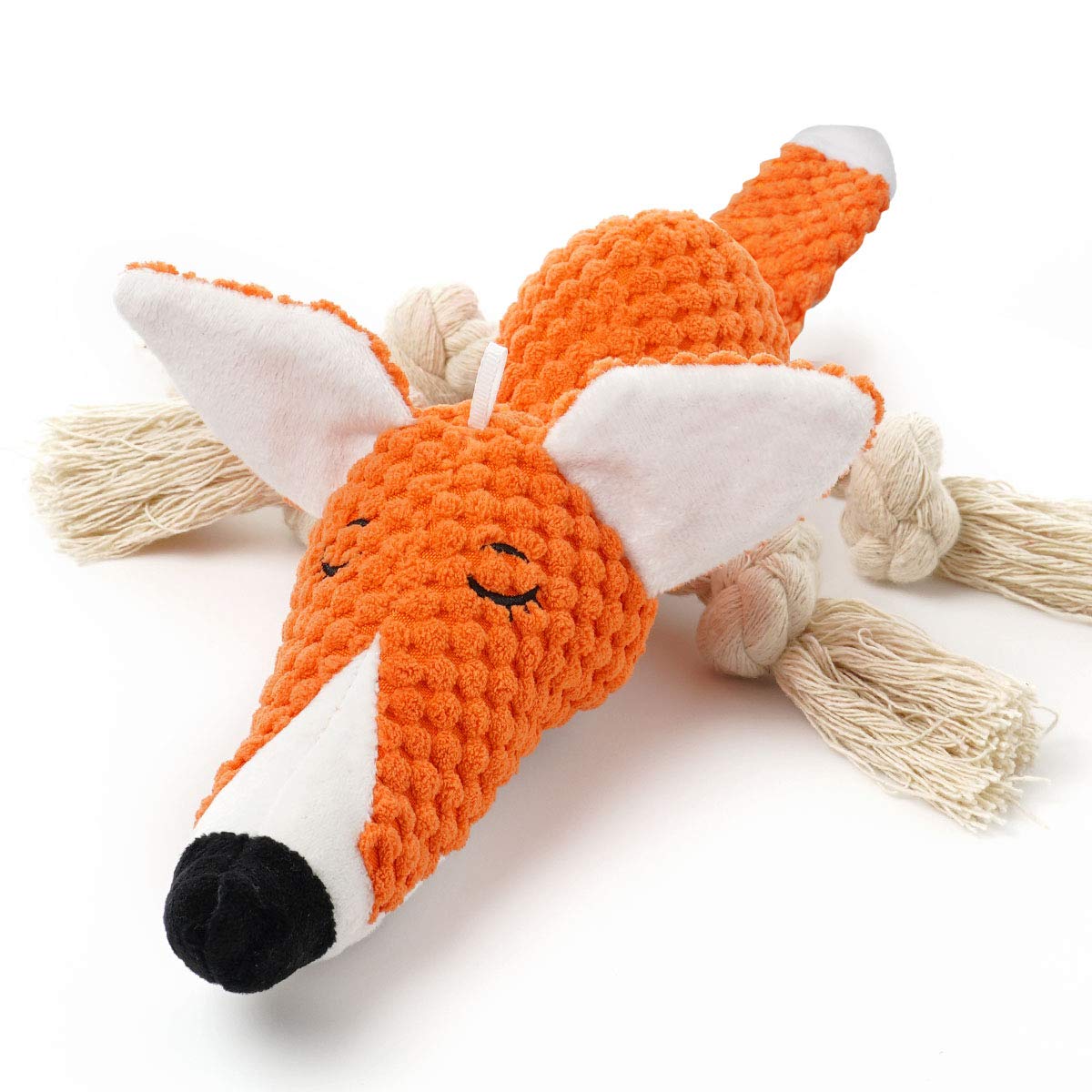 Sedioso orange fox squeaky toy front view for engaging play and training