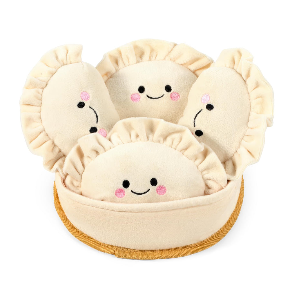 Sedioso dog squeaky toys 5-pack dumplings for interactive fetch play