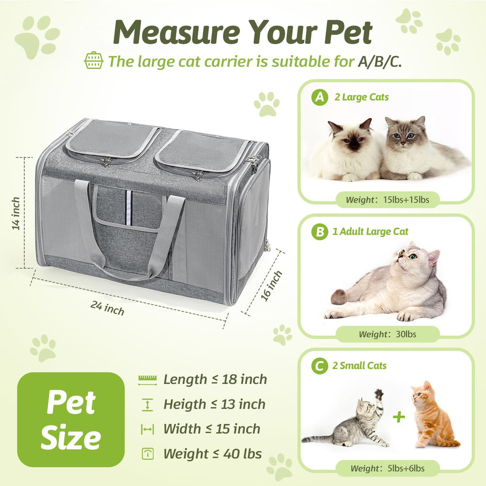 Sedioso carrier interior divider showing two separate spaces for cats