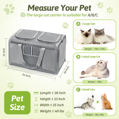 Sedioso carrier interior divider showing two separate spaces for cats