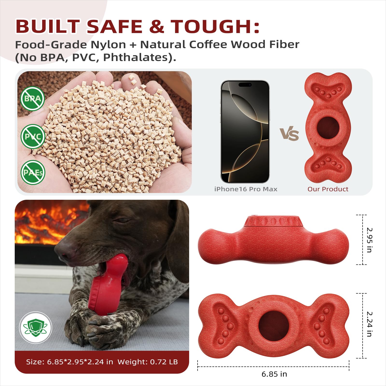 Sedioso interactive chew toy with removable frozen-treat compartment for tasty enrichment.