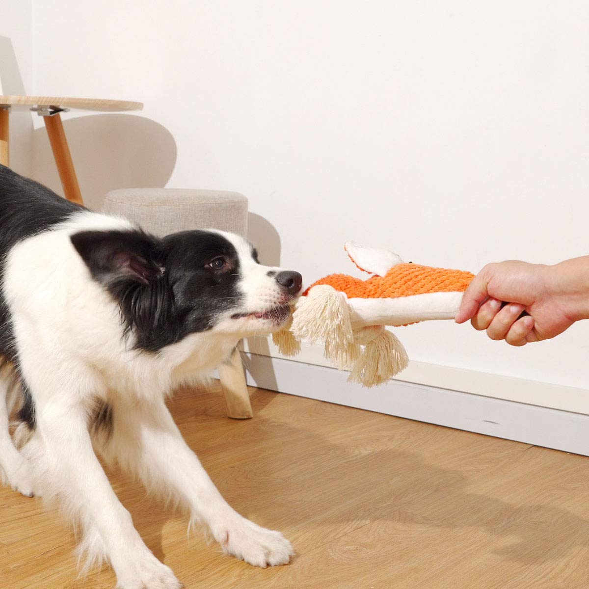 Sedioso orange fox bite-friendly chew toy highlighting durability for puppies