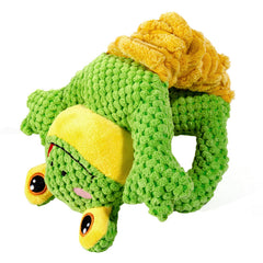 Sedioso plush dog toy with crinkle paper belly to entice chewers.