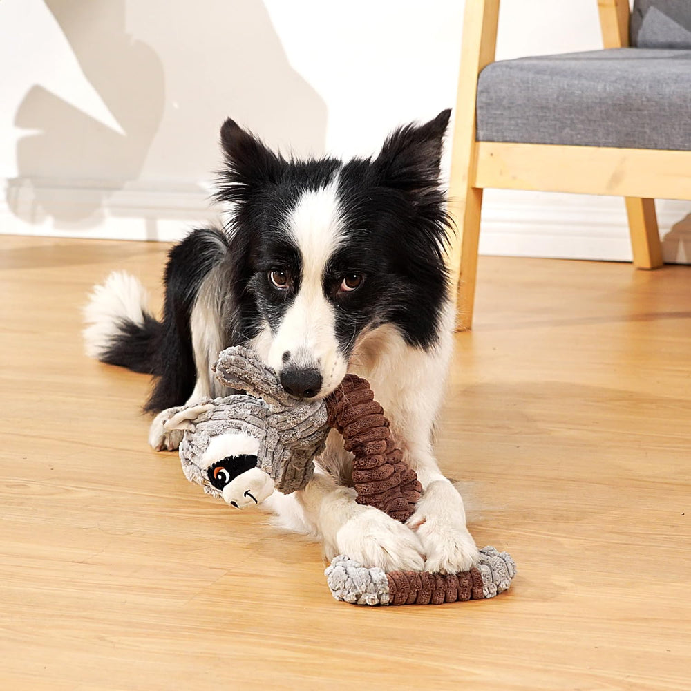 Sedioso soft velvet plush raccoon toy ideal for gentle chewing and cuddling