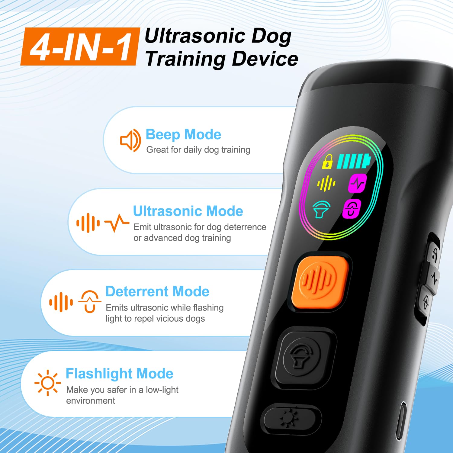 SEDULAN ultrasonic dog training device demonstrates humane correction for better behavior indoors