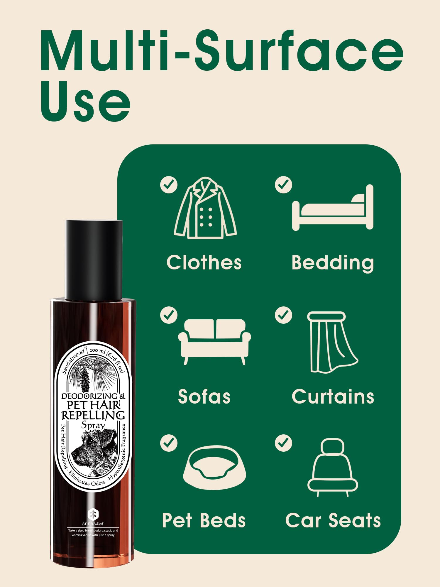 Seedshub pine nut scent bottle offers pleasant, subtle aroma.