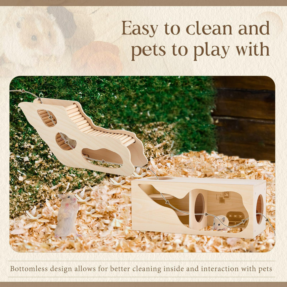 Seenelling multi-use setup: suitable for hamsters, gerbils, and small pets with connectable tunnels.