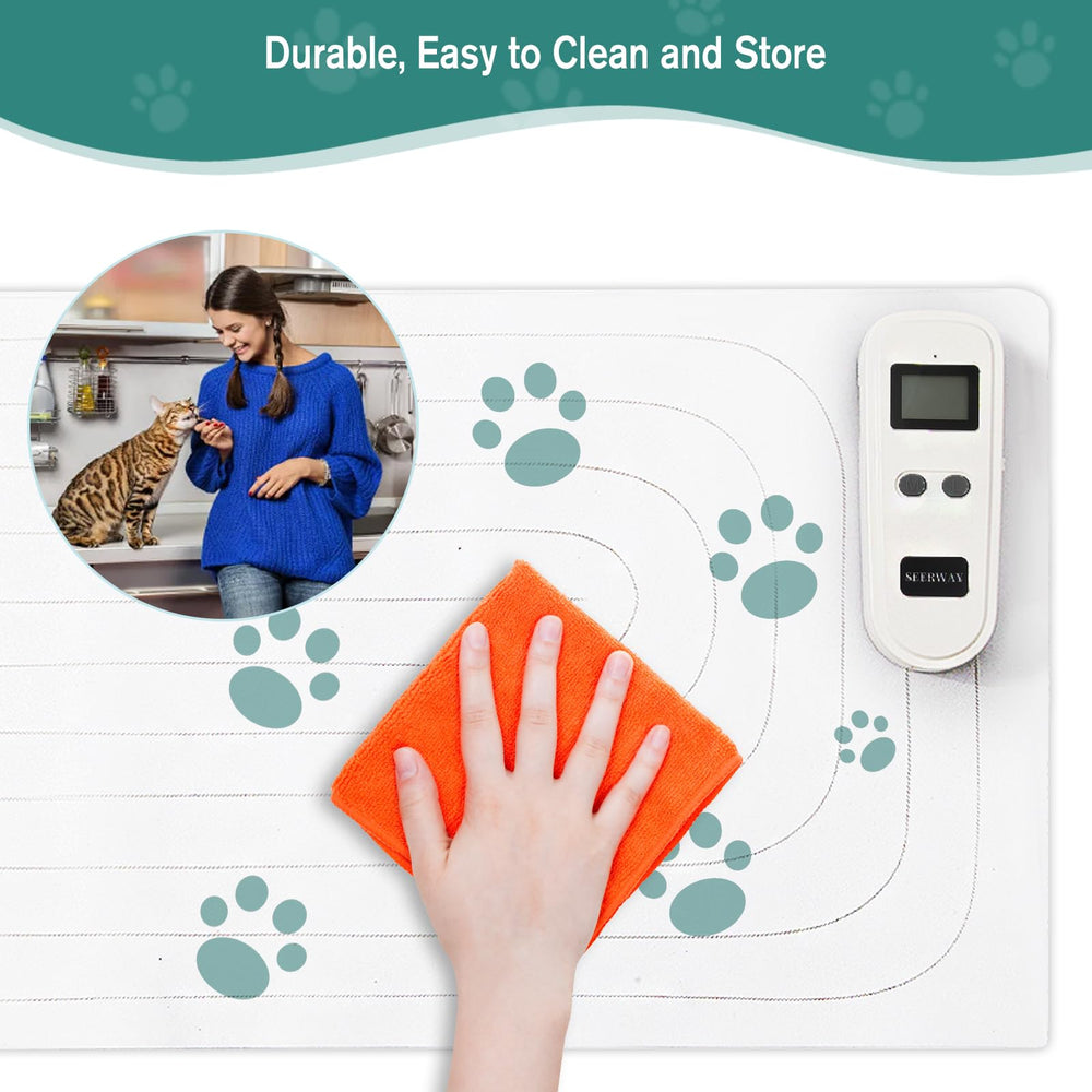 SEERWAY Pet Shock Mat easy-clean surface.