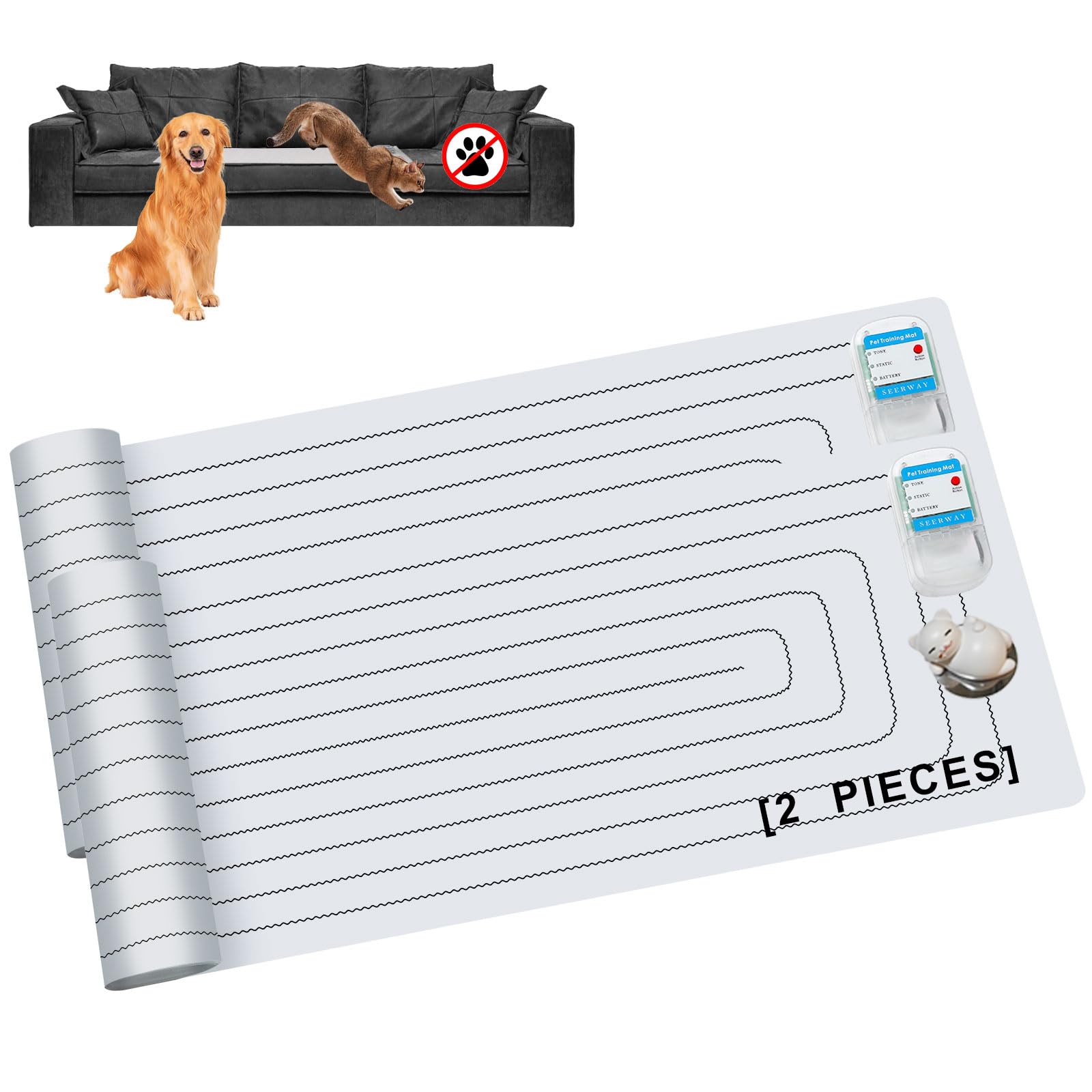 SEERWAY pet shock mat tester included for safe setup