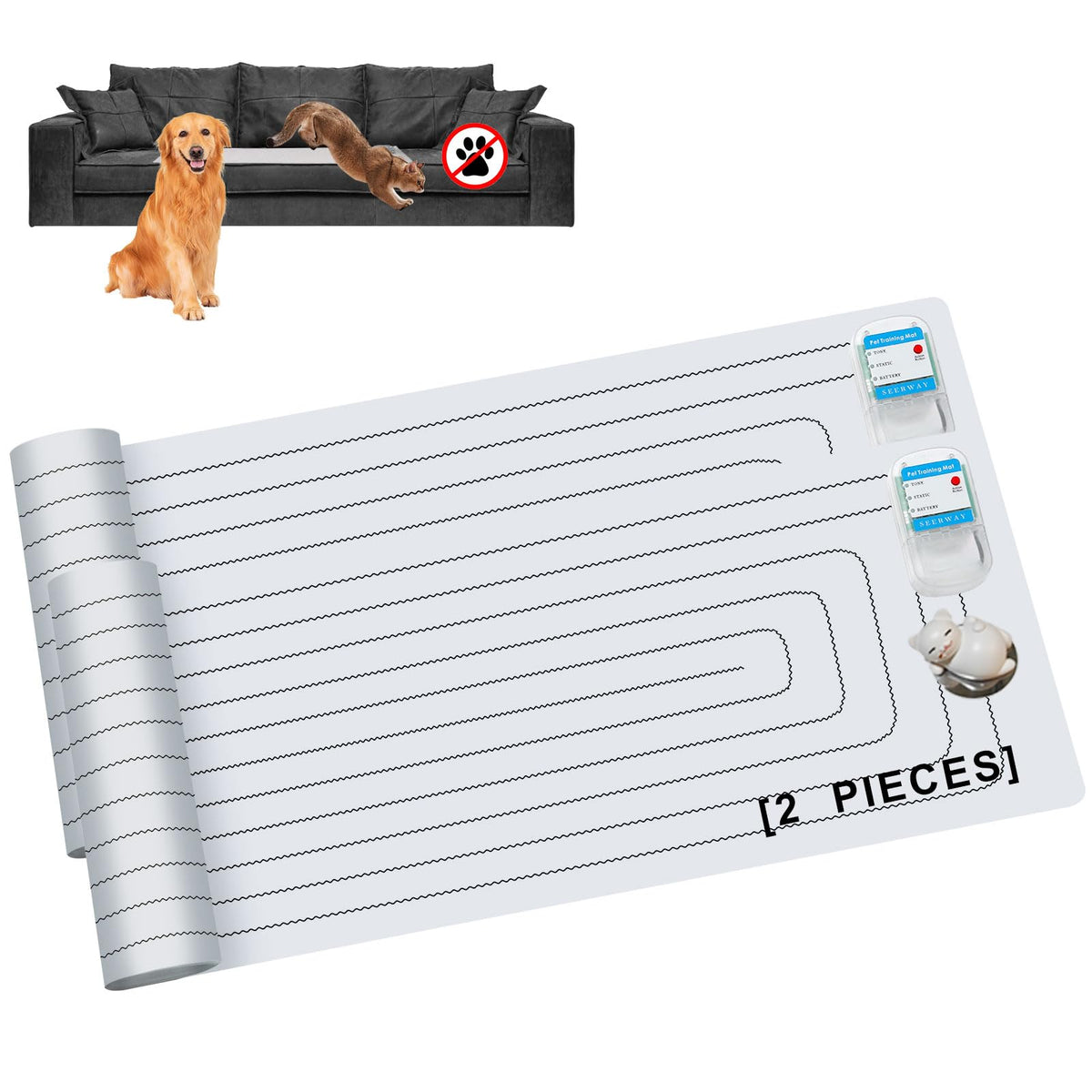 SEERWAY pet shock mat tester included for safe setup