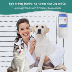 SEERWAY Pet Shock Mat battery compartment image emphasizes easy, secure battery access.
