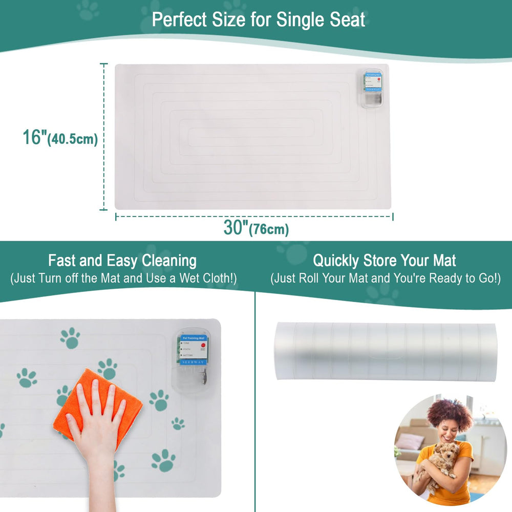 SEERWAY Scat Mat rolled for storage and portability