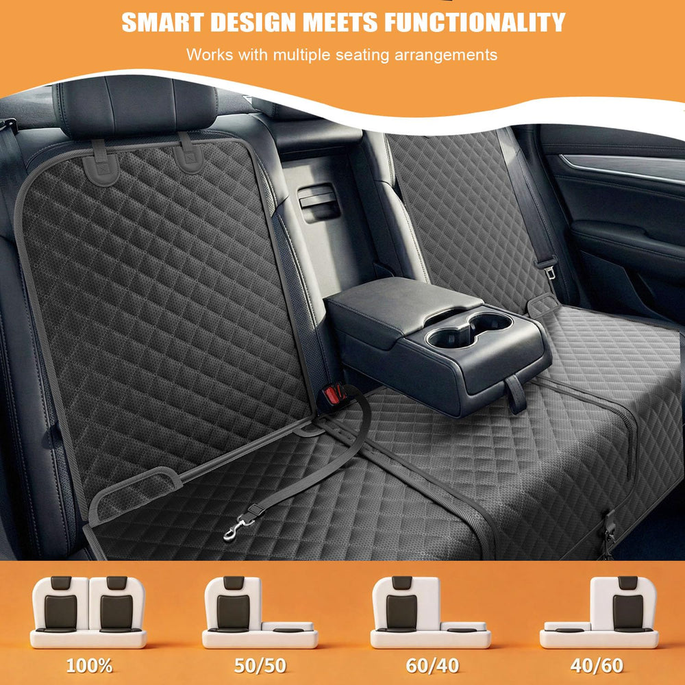 Seeseven dog seat cover universal fit adapts to most cars trucks and SUVs.