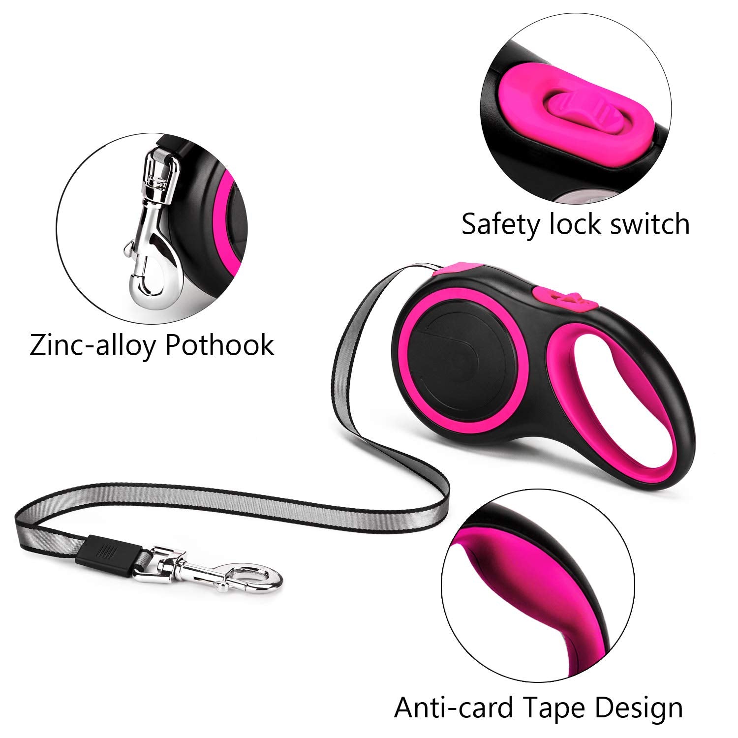 Segarty long nylon tape leash showing extended reach for confident exploration.