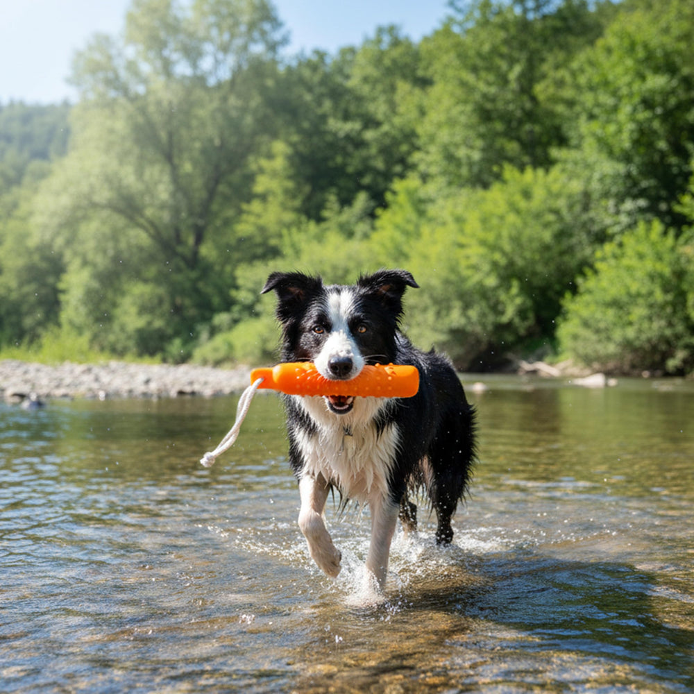 Segzwlor toy suitable for small, medium, and large dogs during fetch.