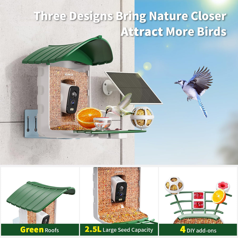 SEHMUA HD wide-angle 140-degree camera delivers expansive bird-viewing moments.