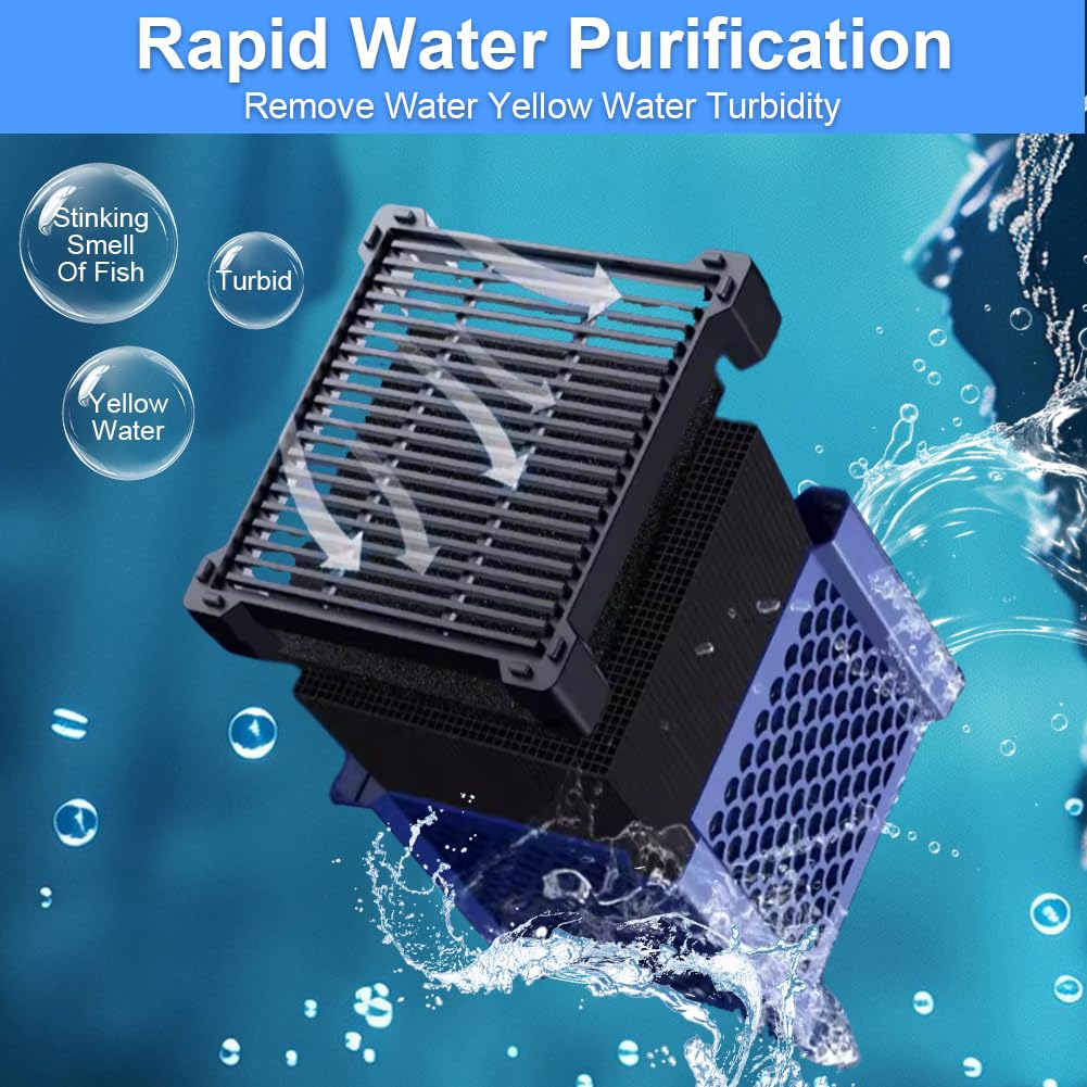 SEILETOO Activated carbon cube filter naturally purifies water.