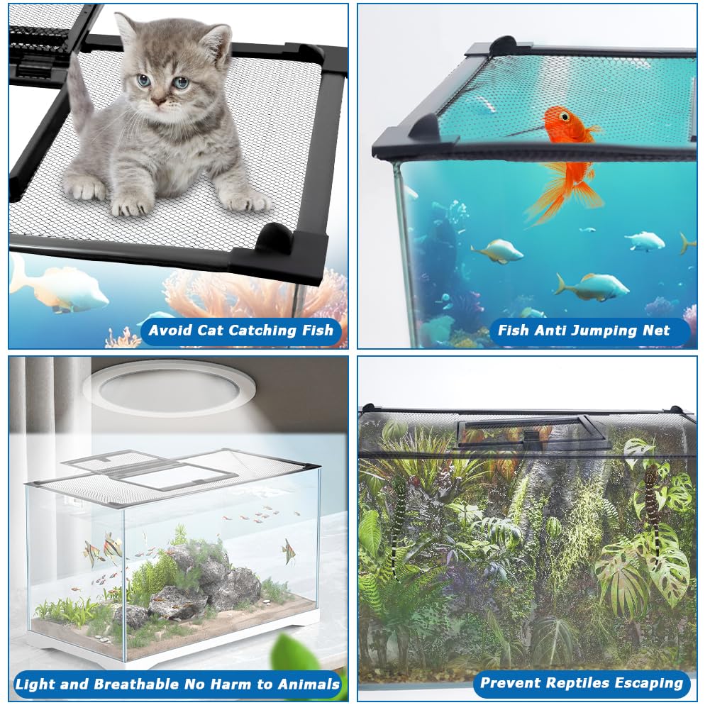 SEILETOO cut-to-fit cover adapts to varied aquarium shapes