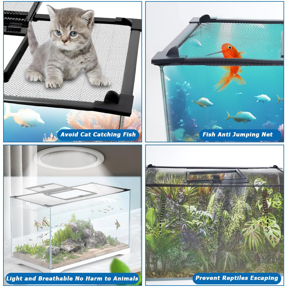 SEILETOO cut-to-fit cover adapts to varied aquarium shapes