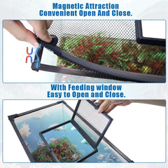SEILETOO fish tank lid anti-jump net prevents escapes safely