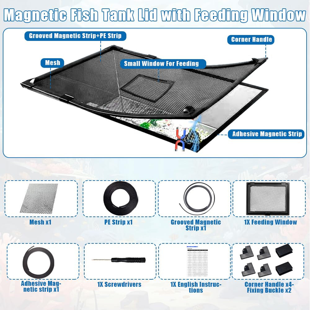 SEILETOO high-transparency aquarium cover cut to size for precise fit
