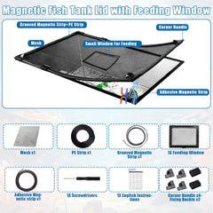 SEILETOO high-transparency aquarium cover cut to size for precise fit
